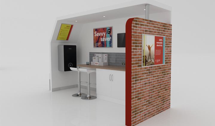 Exhibition stand 3D design by Quadrant Events