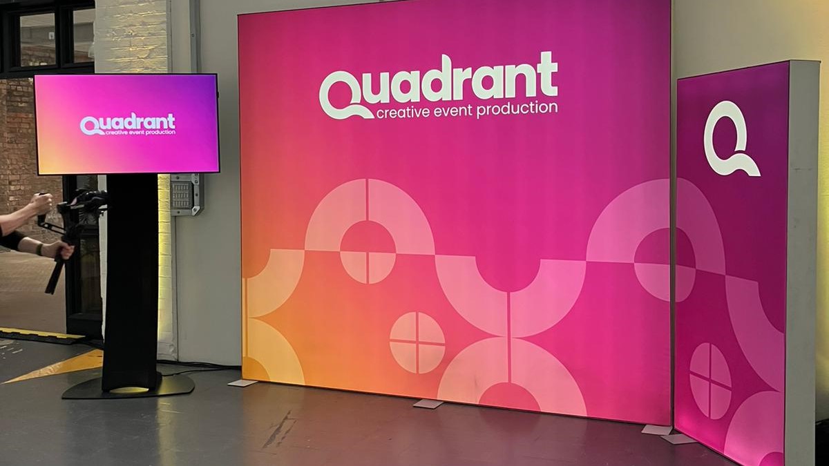 Quadrant Events backdrop at Oval Digbeth