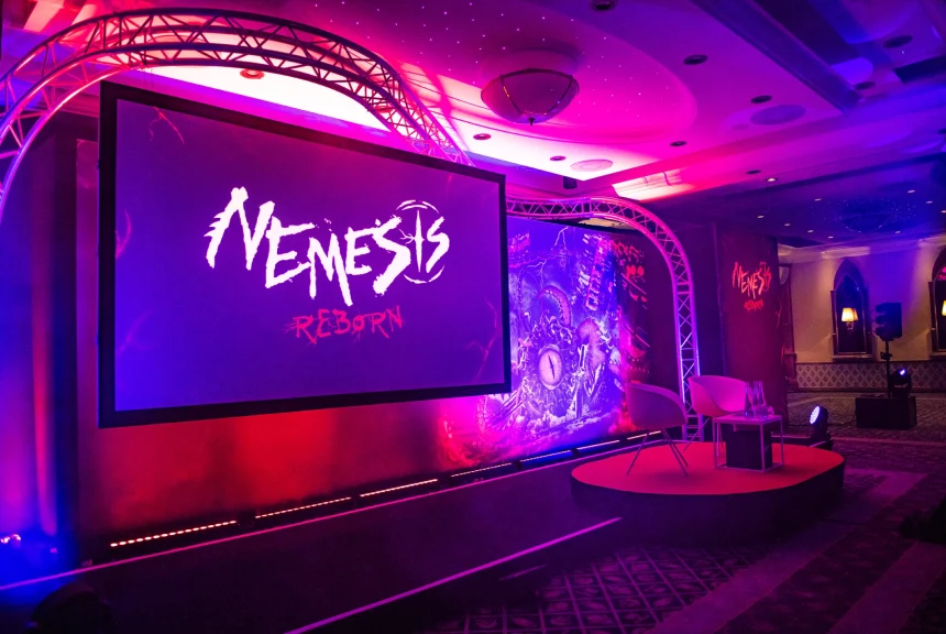 Nemesis Reborn set and stage design, one of the live events run by Quadrant Events at Alton Towers resort.